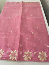 Soft Tissue kota embroidery saree MSK4660 Pink