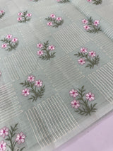 Netkota embriodery saree MS1496 Pastel MintGreen