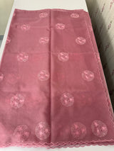 Semi Organza saree with embroidery - MSH375 DustyPink