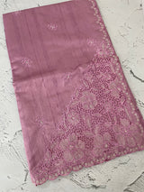 Cutwork Semi tussar saree MTSS674