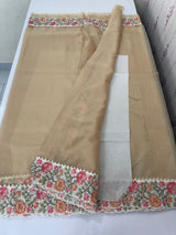 Organza saree with embroidery borders - MSH989