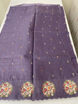 Silky kota embroidery saree MSK4333