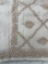 Kota Moonga checks saree with Chikankari work MSH241