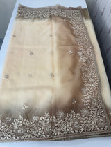 Soft Organza saree with embroidery borders MCW638