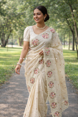 Premium Soft kota silk saree with embroidery MSS678