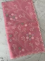 Viscose organza saree with thread work - MSH274