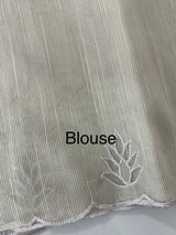 Khadi supernet saree with net applique borders MSH208(2)-Lilac