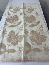Mul chanderi tissue applique work saree MSH177
