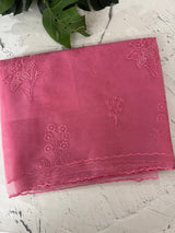 Soft Organza saree with embroidery- MCW680 Pink