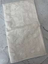 Mul chanderi- linen applique work saree MSH174 - White