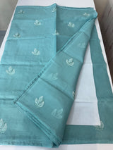 Kota checks saree with embroidery - MS7679 LightBlue