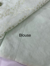 Netkota embriodery saree MSH263(1) PastelGreen