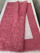 Glass Organza saree with thread work - MCW889