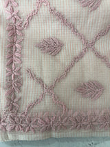 Kota Moonga checks saree with Chikankari work MSH241