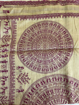 Matka Blended Tussar silk saree with kanta inspired thread work- MS4801
