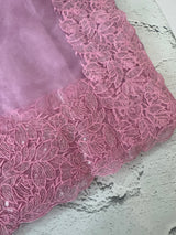 Soft Organza saree with embroidery sequins borders - MSH5778 BabyPink