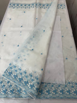 Soft Organza saree with embroidery borders - MCW896