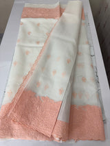 Moonga checks saree with Applique work MSK770