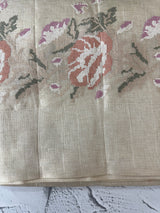 Blended tussar saree with embriodery - MS8665 Cream