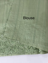 Blended tussar silk saree with cutwork MS1072