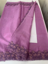 Soft Organza saree with embroidery borders - MCW786 Lavender