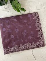 Blended tussar saree with cutwork border- MSHK266