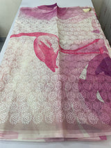 Phulkari NetKota Embroidery and digital printed saree - MS6001