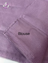 Kota checks saree with embroidery - MS7679 DarkMauve