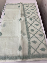 Kota Moonga checks saree with Chikankari work MSH241