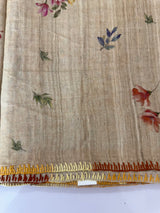 Pure desi tussar silk saree with kanta border- MTSB6