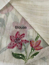 Silky kota saree with kanta work and french knots MSK4389