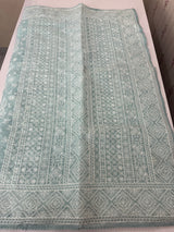 Premium Crush Organza saree with chikankari work- MCH378 PastelBlue