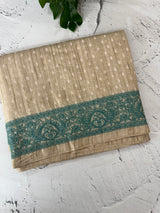 Blended tussar saree MTS608 - Beige