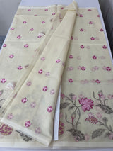 Lightweight Kota Supernet saree with embroidery MS143