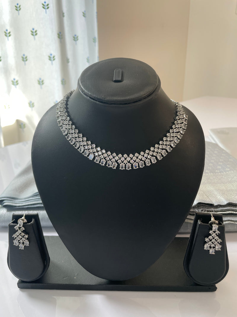 Miriyam CZ silver necklace Set