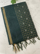 Bhagalpuri Semi tussar saree MS896 DustyTeal Green