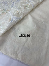 Soft mul chanderi saree with prints and embroidery MSH190(2)- Ivory