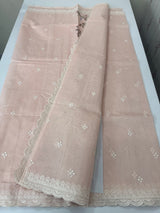 Chanderi cotton saree with embroidery - MSH4545 PastelPeach