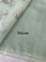 Netkota embriodery saree MS1496 Pastel MintGreen