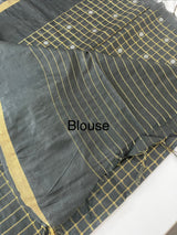 Bhagalpuri Semi tussar saree MS896 - Black