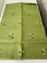 Kota checks saree with embroidery - MS7679 DustyGreen