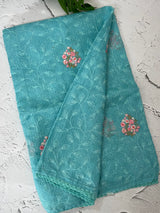 Soft kota checks saree with embroidery - MS7676