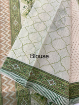 Glass Kota saree with Ajrakh prints MMK121
