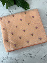 Moonga Kota checks saree with embroidery MSH244 PastelPeach