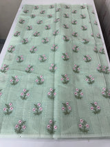 Netkota embriodery saree MS1496 Pastel MintGreen