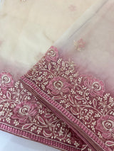 Soft Organza saree with embroidery borders MCW638