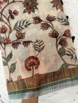Printed Semi Kota Doria Sarees with blouse - MKD561 (3)