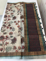 Printed Semi Kota Doria Sarees with blouse - MKD561 (3)