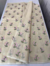 Netkota embriodery saree MS1496 Ivory