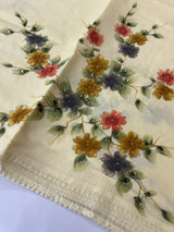 Kota saree with Digital Floral Print with Sequin Embellishment MS14953 PastelYellow